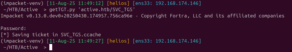 Syncing the clock to the DC so Kerberos auth succeeds