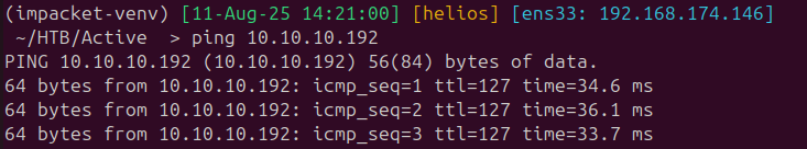 Host is pingable and responding