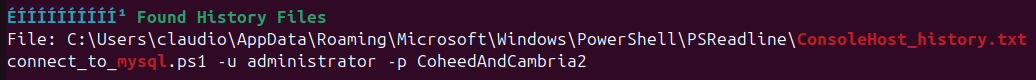 WinPEAS output showing Administrator credentials