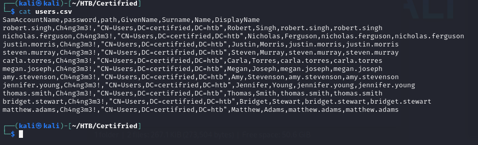 Valid domain username steven.murray discovered