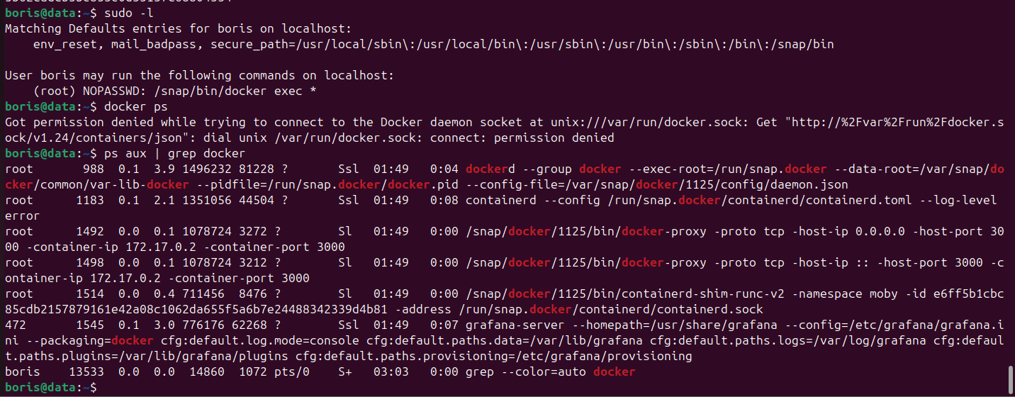 Shell inside the privileged container as root