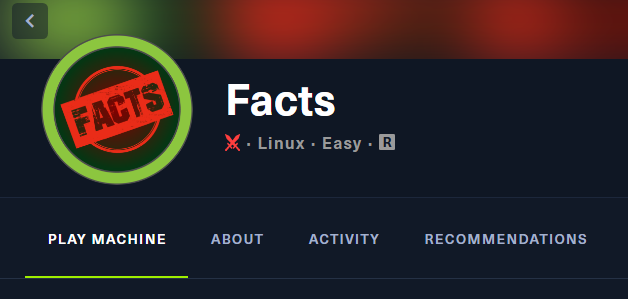 Nmap output showing SSH and nginx on facts.htb
