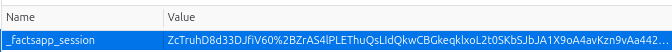 Session cookie inspection showing Rails encrypted session structure