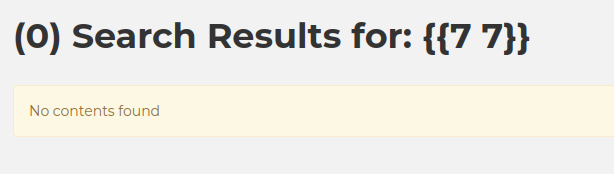 Search functionality showing query parameter