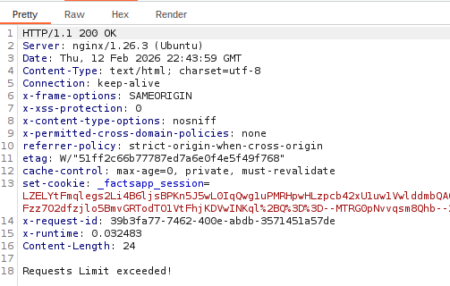 Rate limiting on the search endpoint