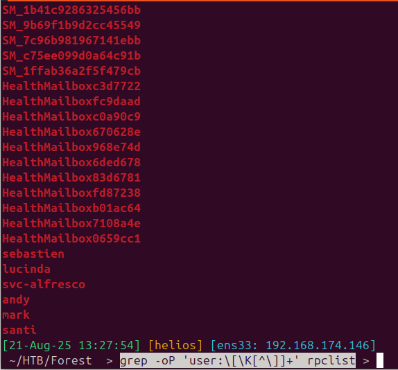 rpcclient enumdomusers listing all domain users