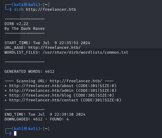 Password recovery endpoint found via directory brute-force