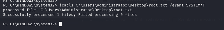 Root flag captured