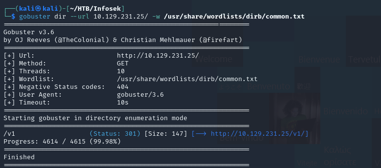 Default IIS page on port 80