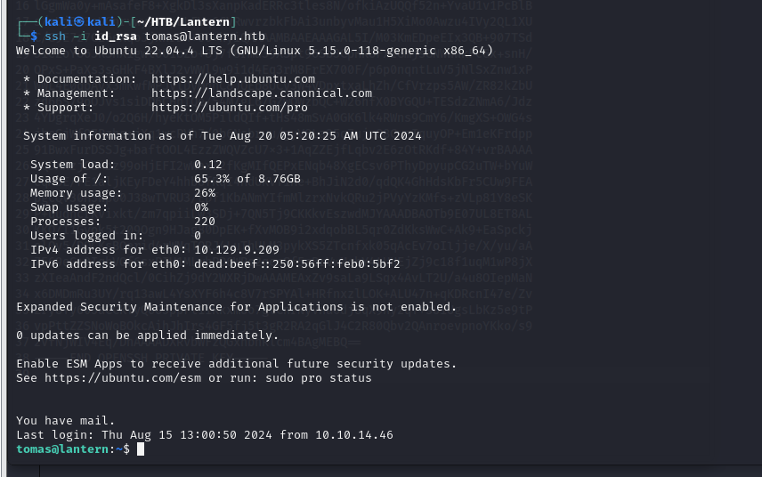 SSH private key exfiltrated from the Blazor component render
