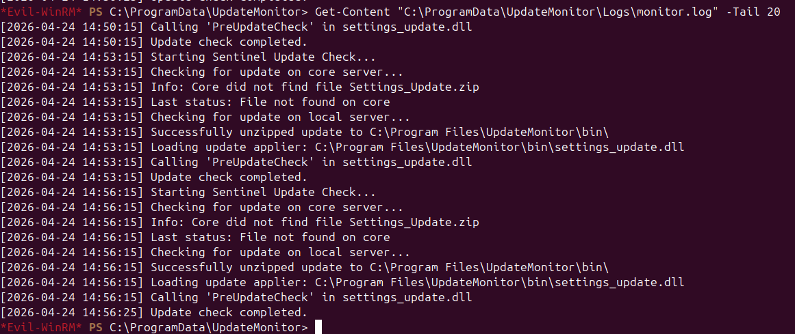 Meterpreter session as jaylee.clifton from the reverse shell beacon