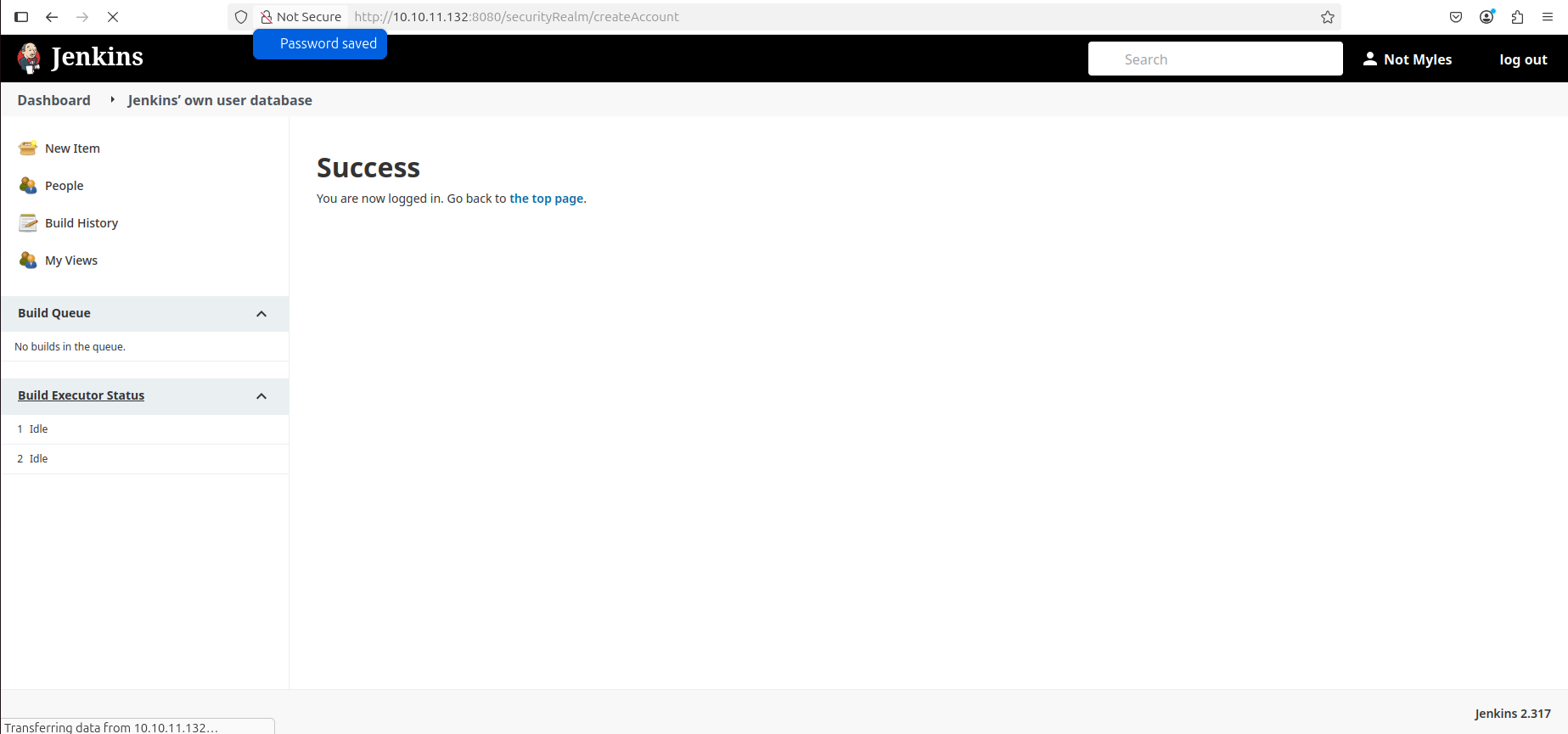 Jenkins new item / job creation screen