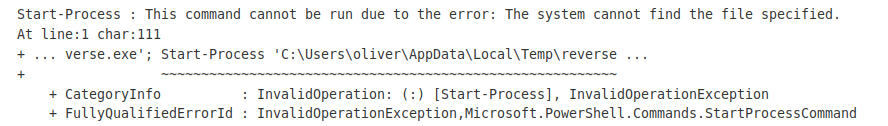 Build output showing certutil execution