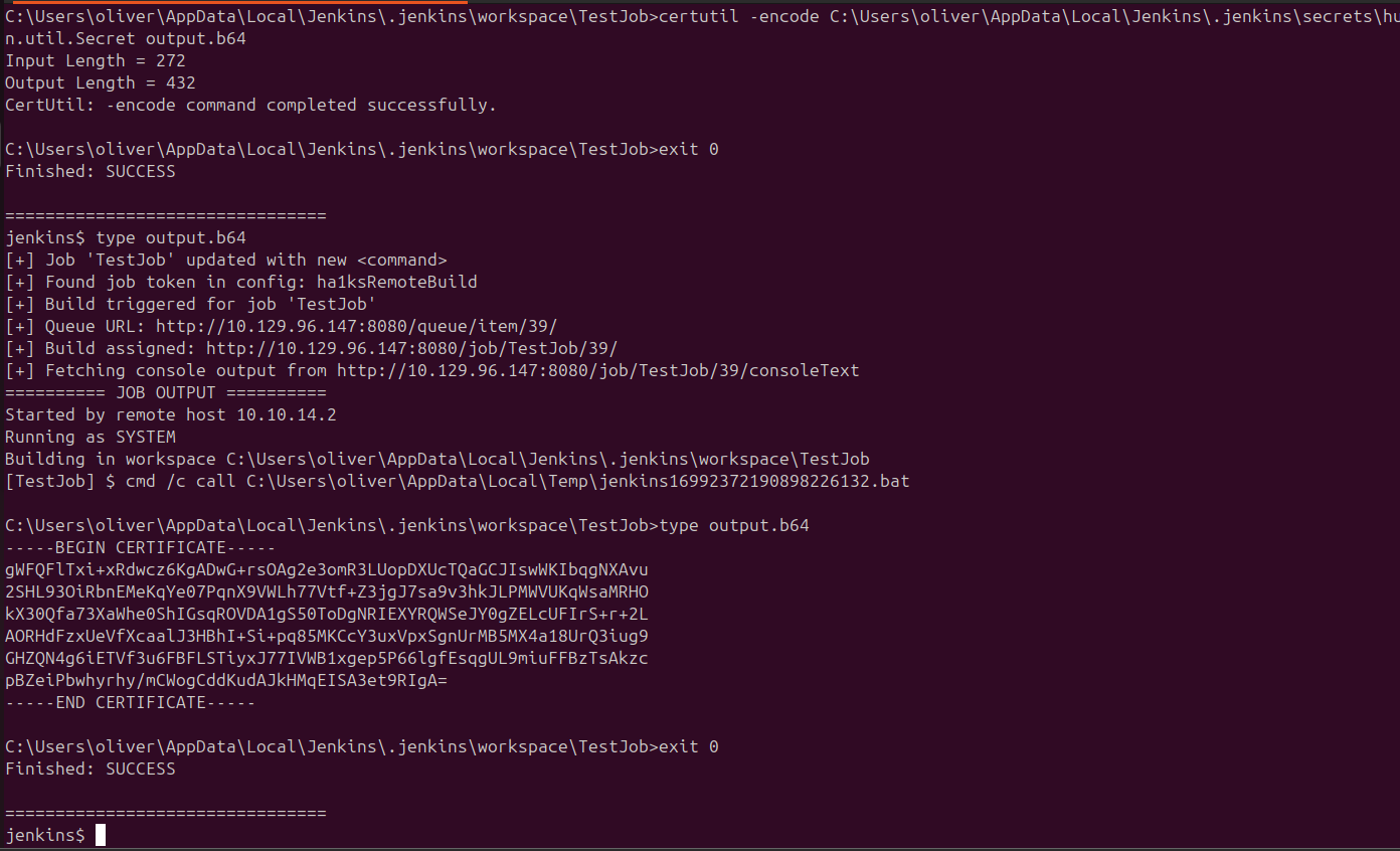 Base64-encoded hudson.util.Secret output