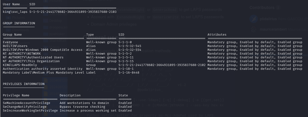 Interactive shell as svc_sql via SSH