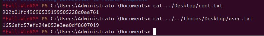 Evil-WinRM shell as Administrator