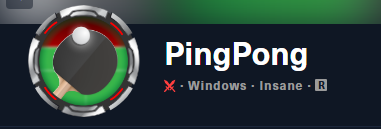 Nmap scan results for the ping.htb domain controller