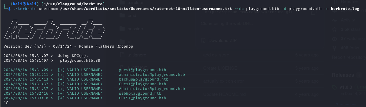 kerbrute returning a large number of valid usernames