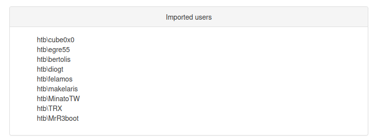 Access tab listing users in the printer manager