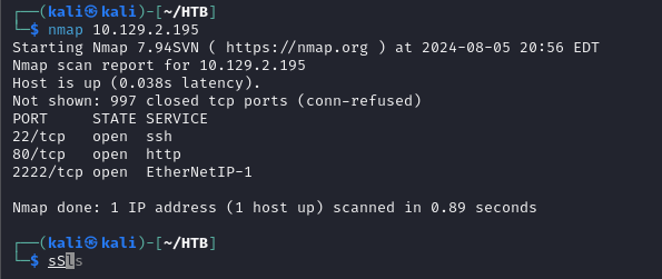 SSH banner on the second SSH port