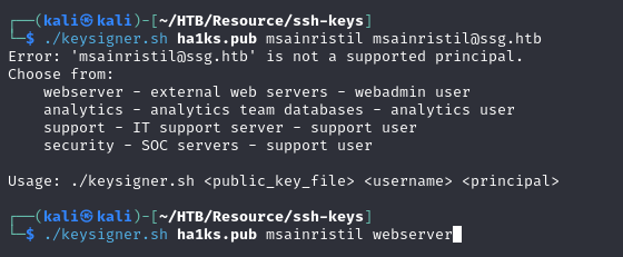 Signing API call details from the script source