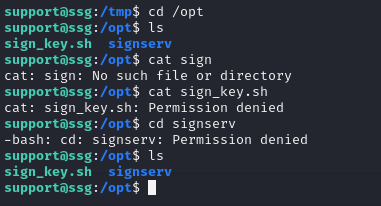 Sudo rule allowing access to the key signing script