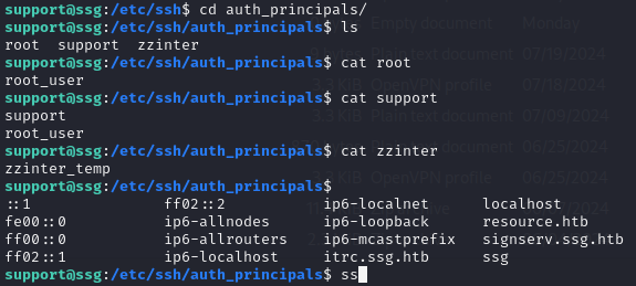Signing a key for the root principal or a privileged CA target