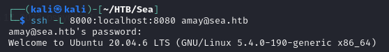 SSH local port forward command to expose the internal service