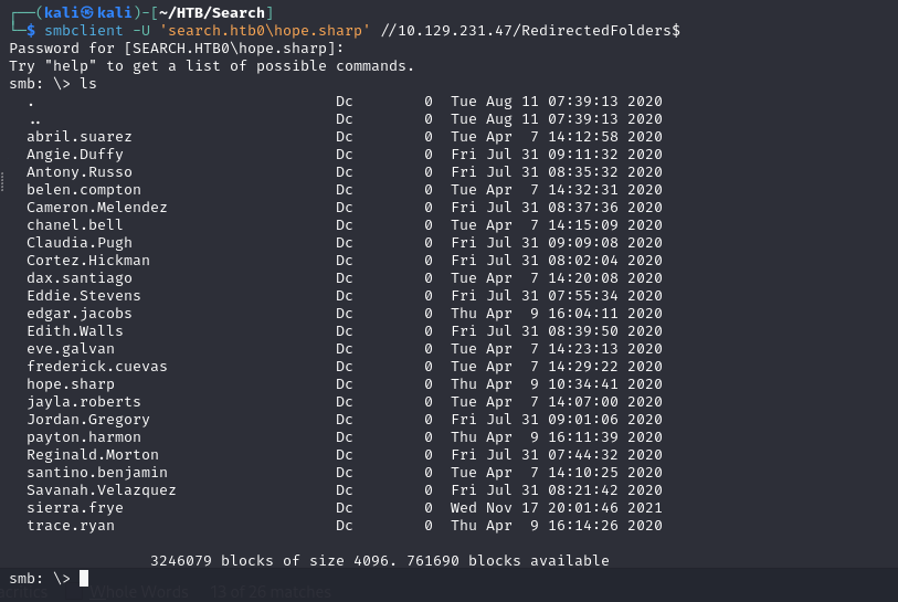 GetUserSPNs finds the web_svc SPN and retrieves its hash