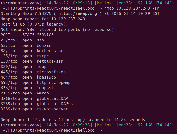 BloodHound CE Python collector running with david.smith credentials