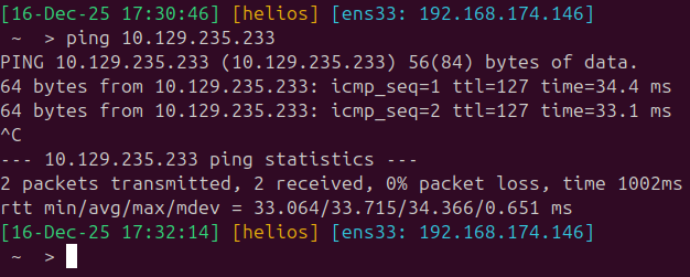 Nmap scan results for cicada.vl