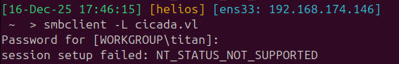 SMB share listing for cicada.vl